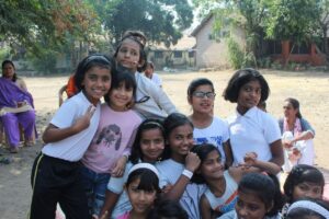 children having a lot of fun on sport's day